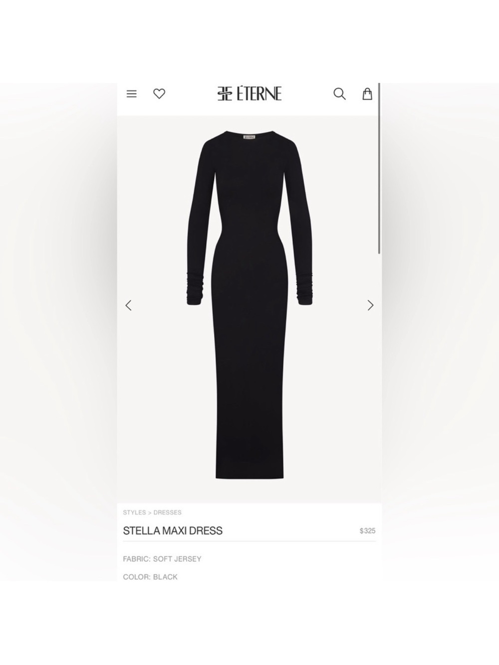 ETERNE Stella black maxi dress NWT
XS - Picture 4 of 6
